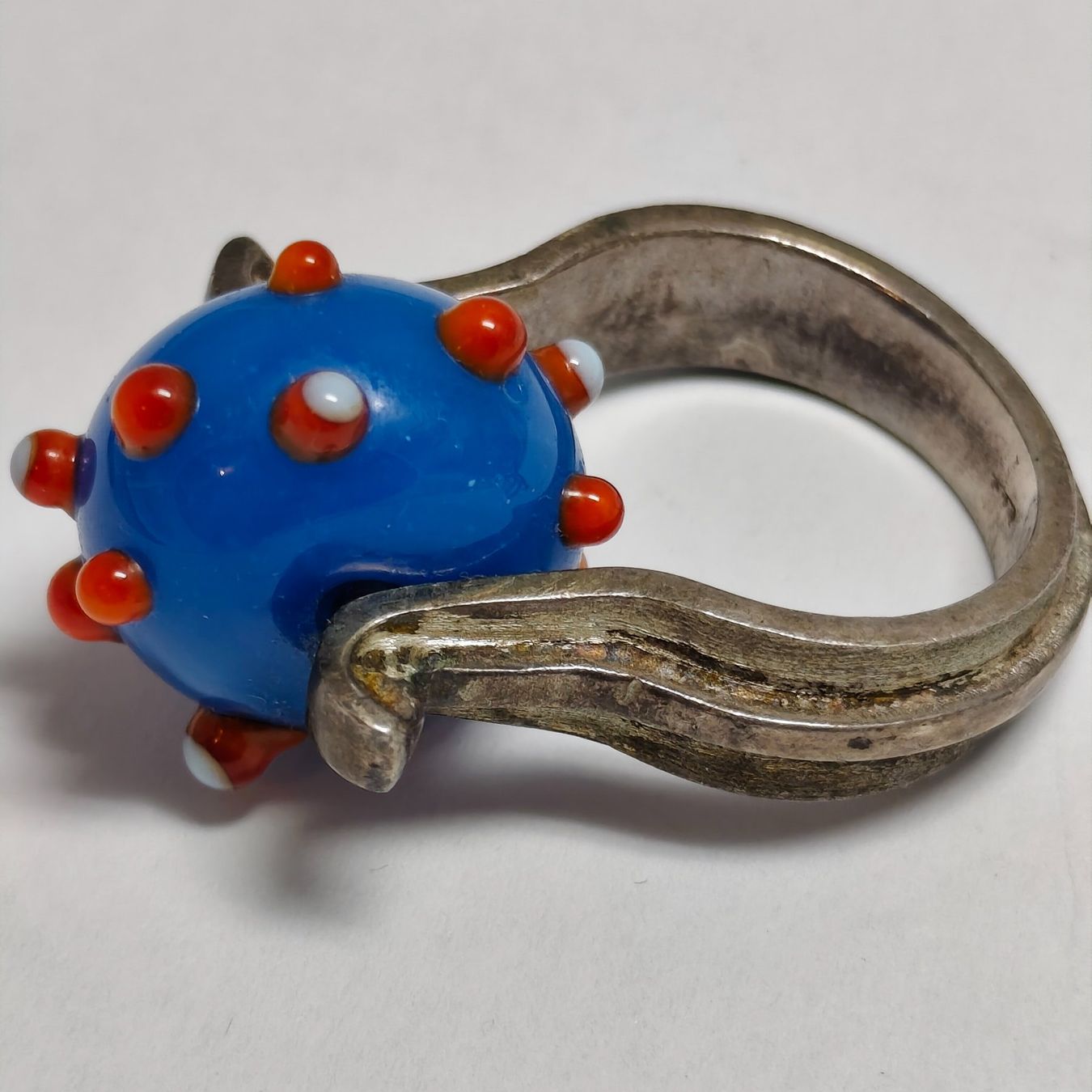 Anelli: Silberring mit Murano Glasperle / Stachelperle #B2 – Usato da Châtelaine venduto da Tropic.Watch2 8