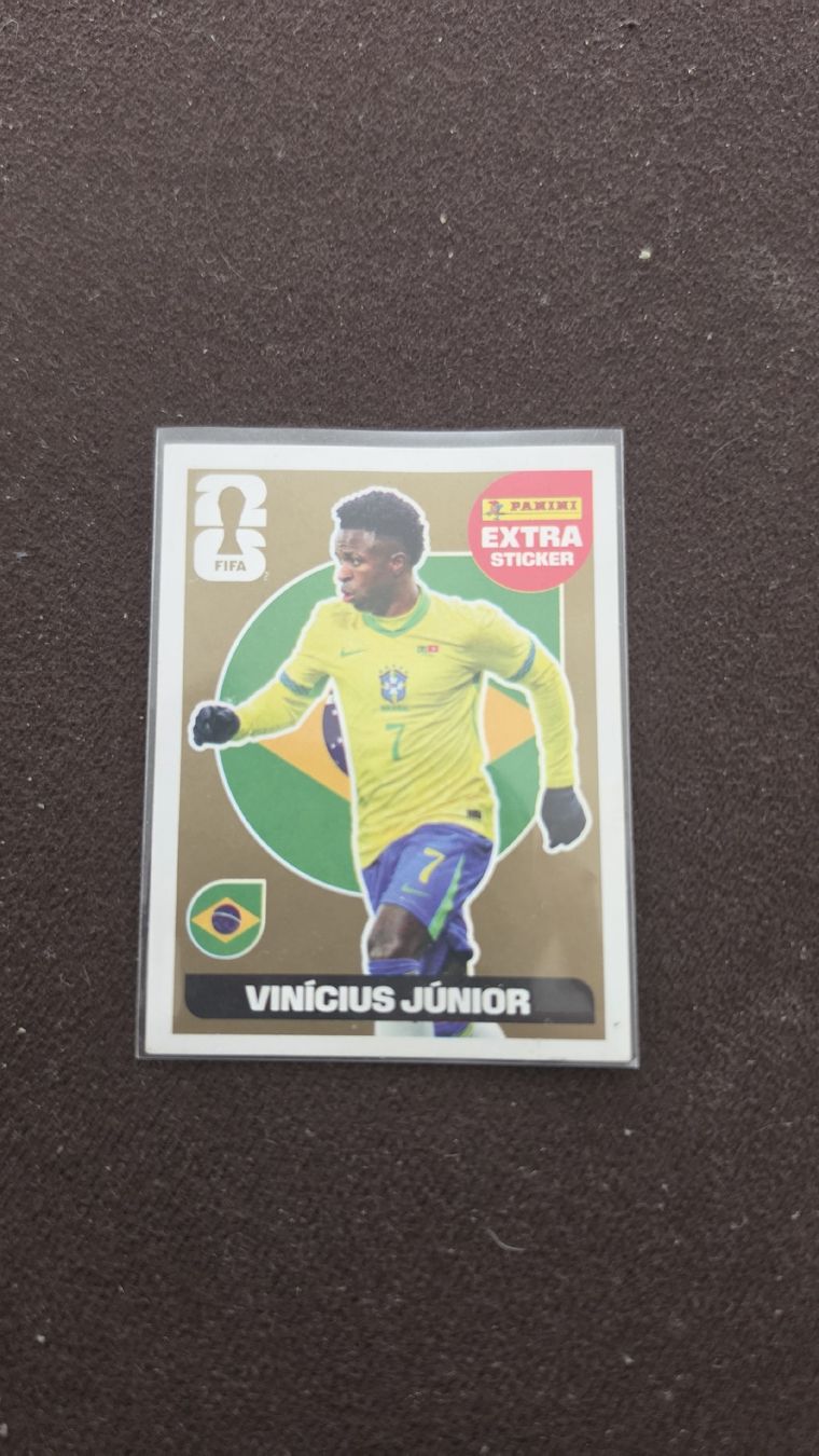 Sticker: Vinicius Junior Brazil extra sticker GOLD – Nuovo e nell'imballaggio originale da Allschwil venduto da bur_xs7w