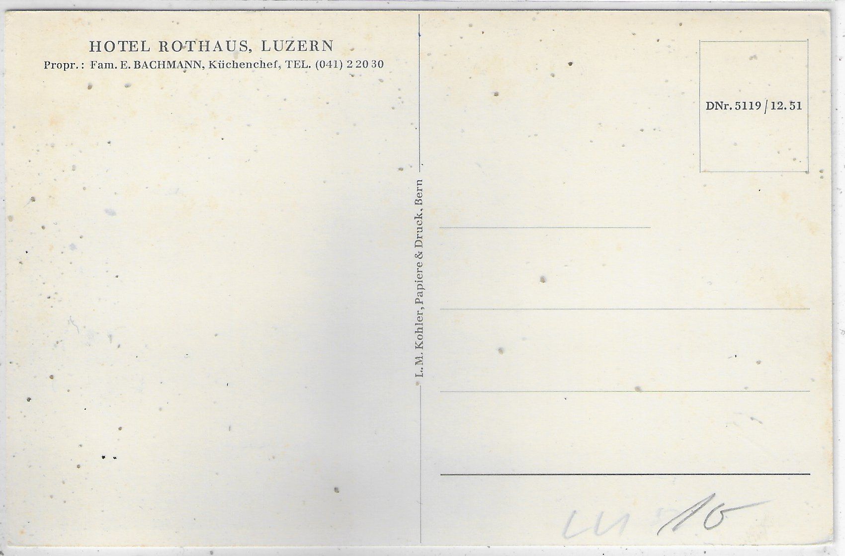 Ansichtskarten: Luzern - Hotel Rothaus – Gebraucht aus Ettingen von Kartenplanet 1
