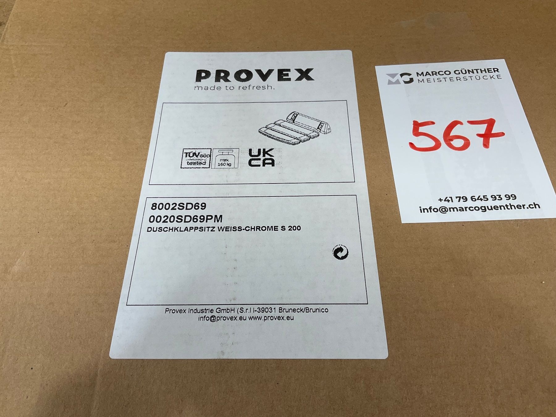 Douches: 567 Provex Duschklappsitz weiss-chrom – Neuf avec emballage d'origine à Derendingen par Meisterstuecke 5