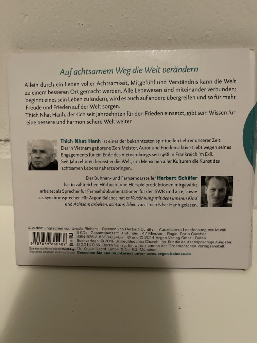 Audiolibri: Thich Nhat Hanh GUTS SEIN Hörbuch 3 CDs  – Usato da Unterkulm venduto da AnoliOccasion 1