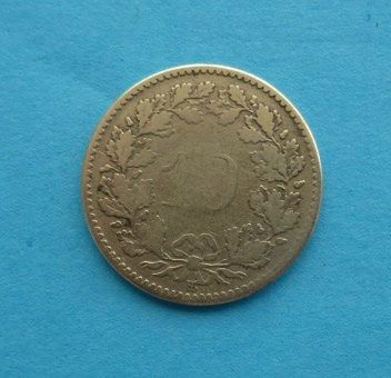 Alle Münzen: 10 Rappen Jahr 1850 BB, gebraucht – Gebraucht aus Niederglatt ZH von Viktor1949 1