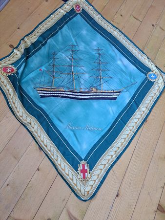 MARINA MILITARE Foulard Tuch Schal Seide Carré FIORANO 80s