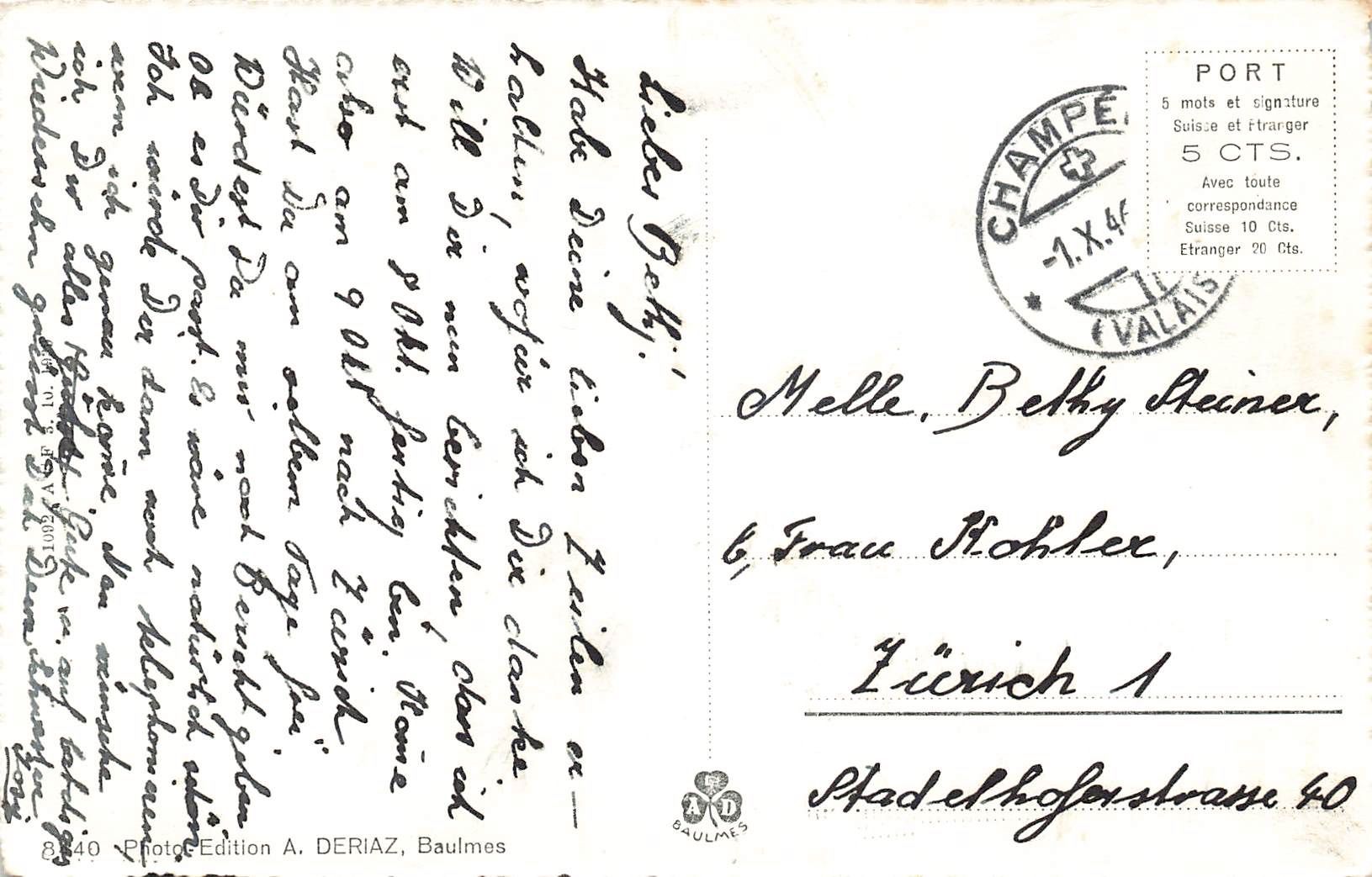 Cartoline postali: Champery hotel alper – Usato da Biasca venduto da Blenio71 1