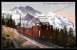 AK Wengernalpbahn, Blick auf Jungfrau