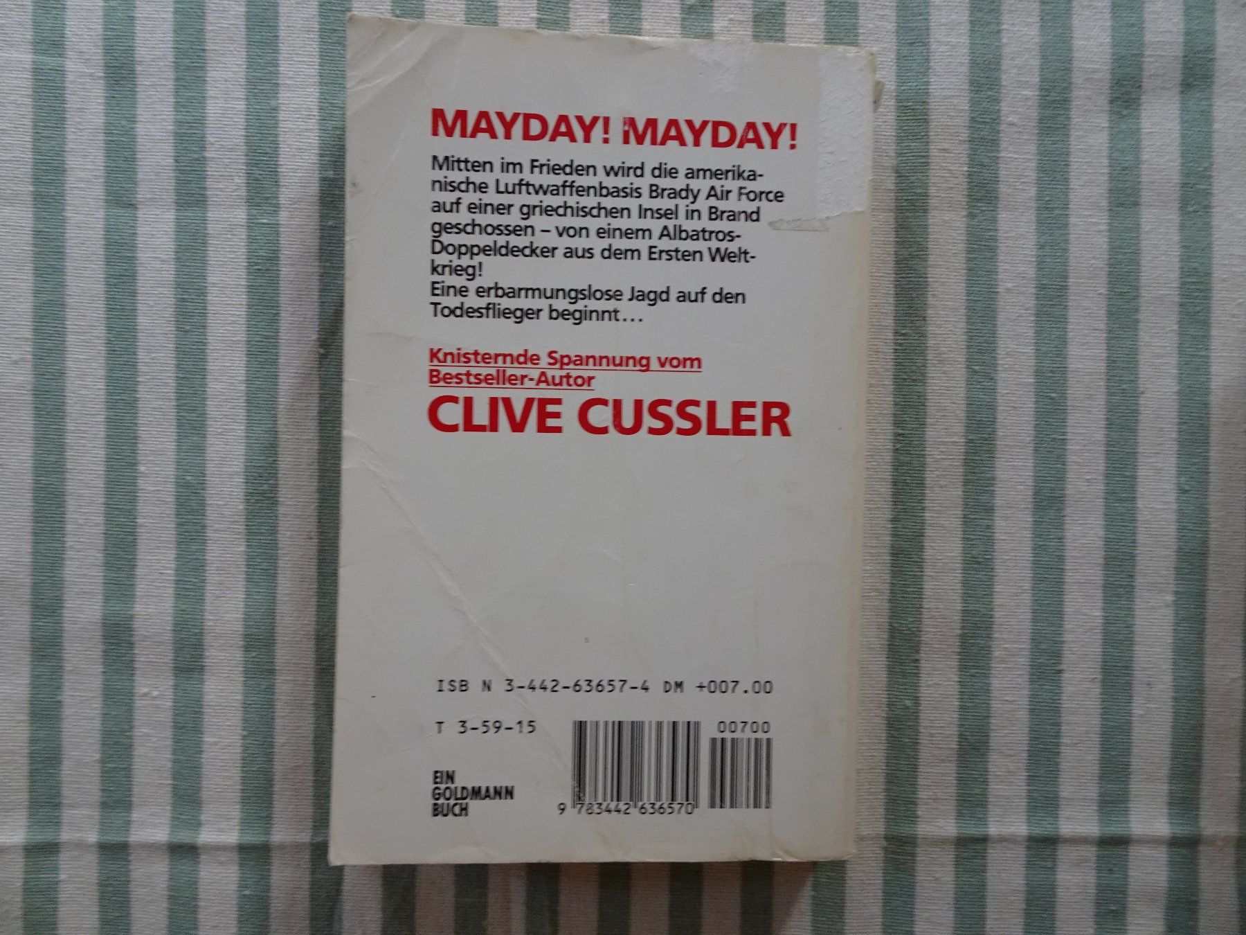 Libri: Clive Cussler - Der Todesflieger - Roman B99 – Usato da Küssnacht am Rigi venduto da Bookslove-Divers 1