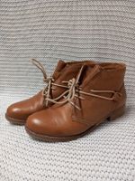 Schöne Leder Stiefeletten VARESE Gr.38 braun