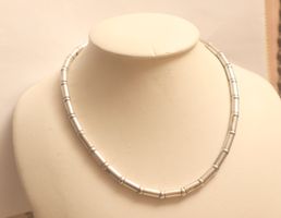 Trendige Vintage Silber Halskette Collier, 40cm 925 Sterling