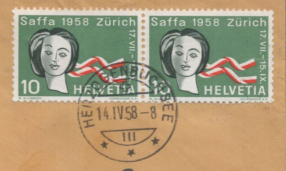 Alle Briefmarken: HERZOGENBUCHSEE, 14.IV.58   Samen Küderli – Gebraucht aus Aarau von kufi44 1