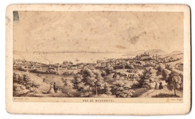Fotografie & Manifesti: Fotografie Neuchatel, Vue de Neuchatel,  – Usato da Berlin venduto da bartko-reher