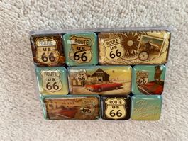 9 Magnete Route US 66 NEU, ungebraucht
