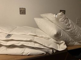 UNBENUTZT (fabrikneu) Coop Daunen Duvet und Kissen (je 2)