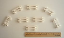 8 weisse Lego Zäune (Original Lego)