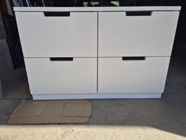 Ikea nordli Sideboard weiss mit vier Schubladen
