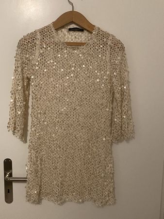 Sandro Ferrone Rom Top Schirt Kleid mit Pailletten