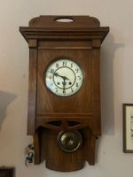 Antike Wanduhr, ca. 1920, Nussbaum Holz, Top Zustand!