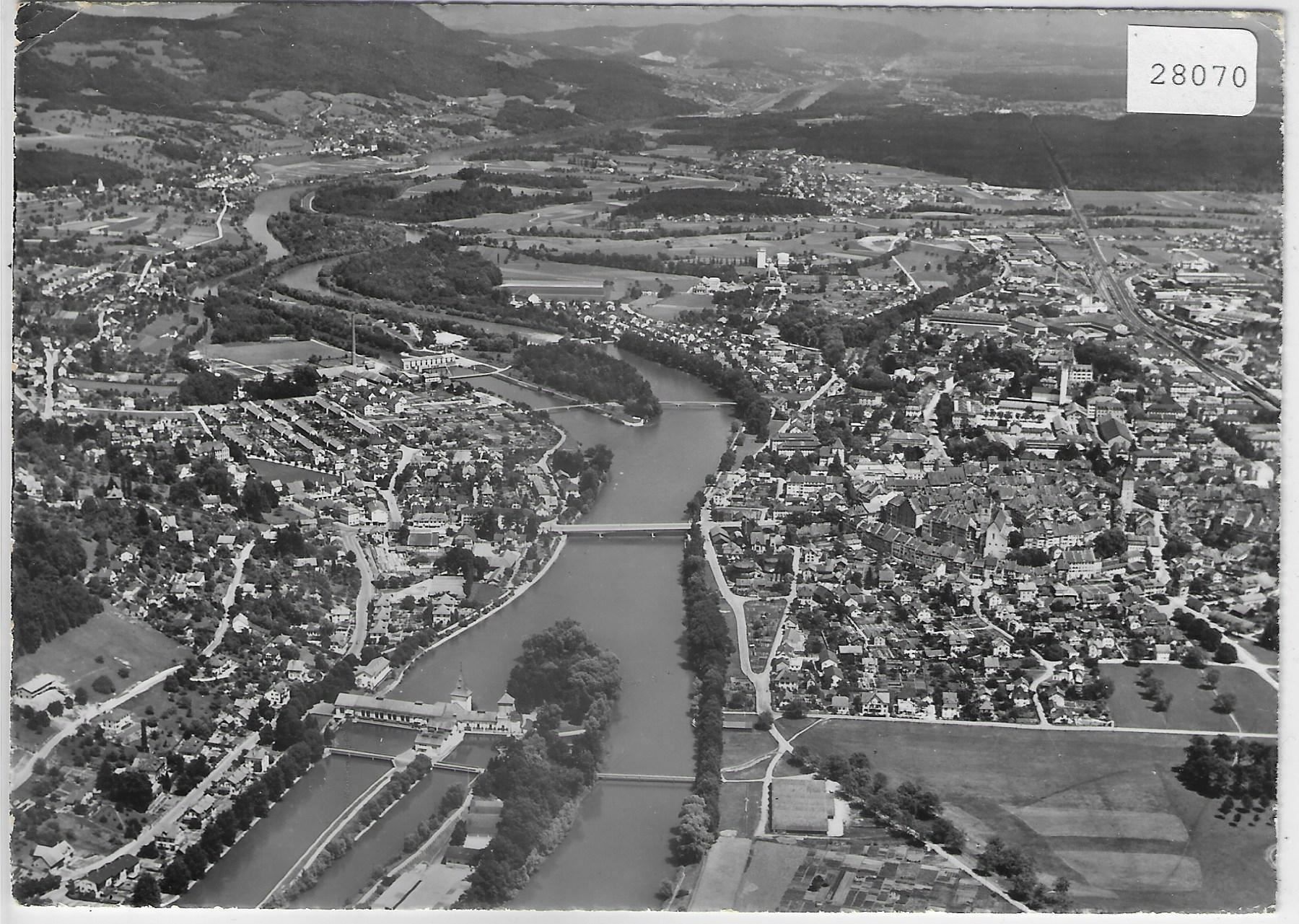 Cartoline postali: Flugaufnahme Aarau – Usato da Ettingen venduto da Kartenplanet