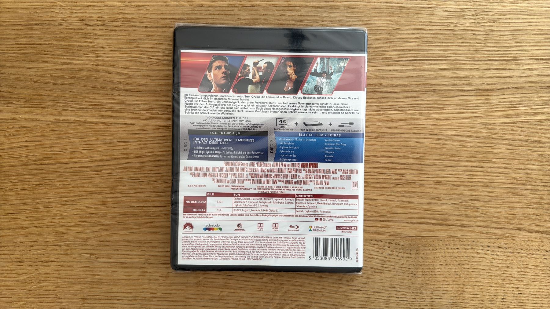 Tutti i DVDs: Mission: Impossible 1 - 4K UHD Blu-Ray – Nuovo e nell'imballaggio originale da Wallisellen venduto da Art_Vendorlay 1