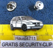 FIAT TIPO WEISS AUTO PIN ENAMEL MIT SECURITY-CLIP
