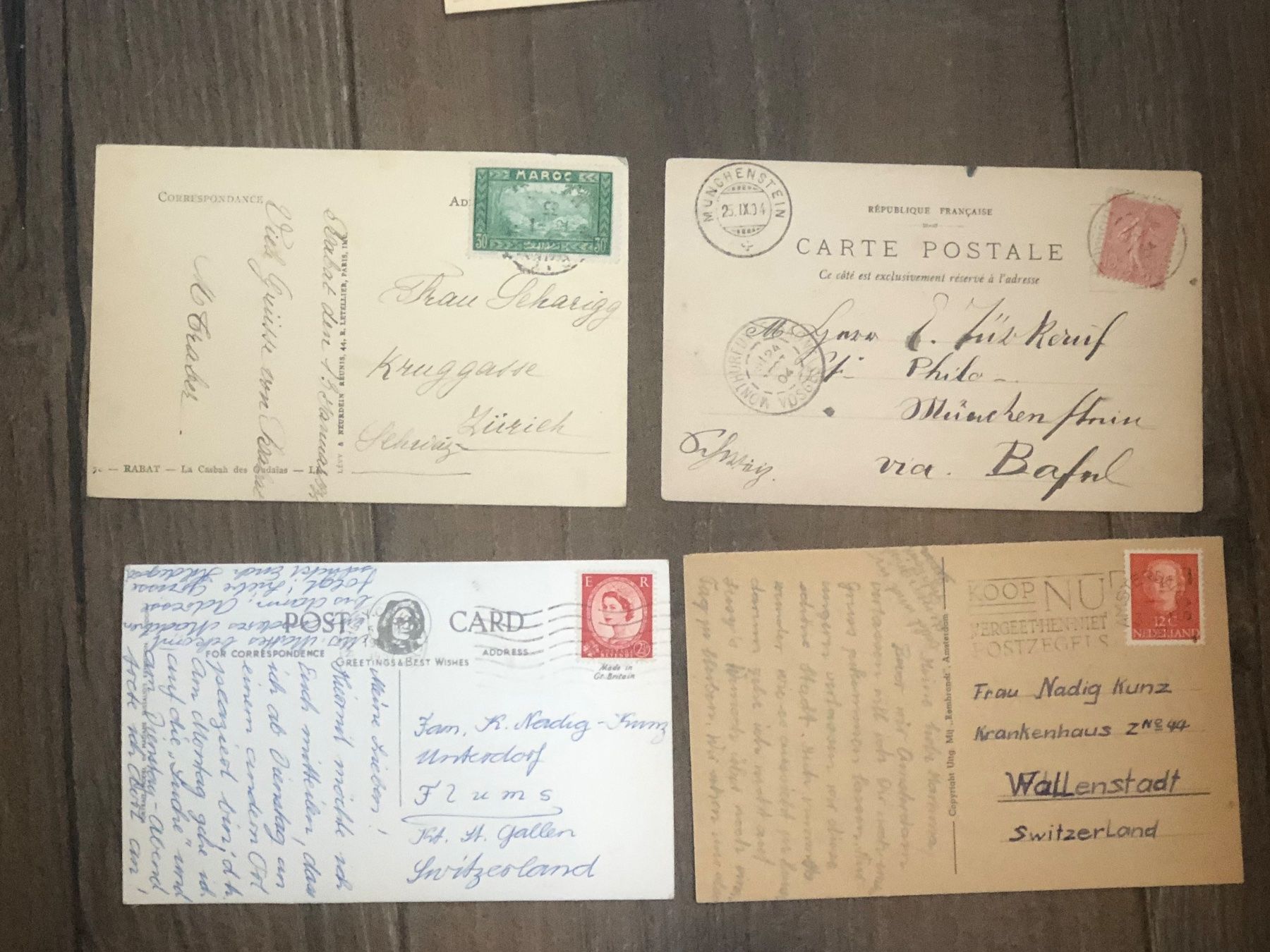 Alle Briefmarken: Madame TUSSAUD + 6 weitere exotische Ansichtskarten – Gebraucht aus Lufingen von Rac0 2