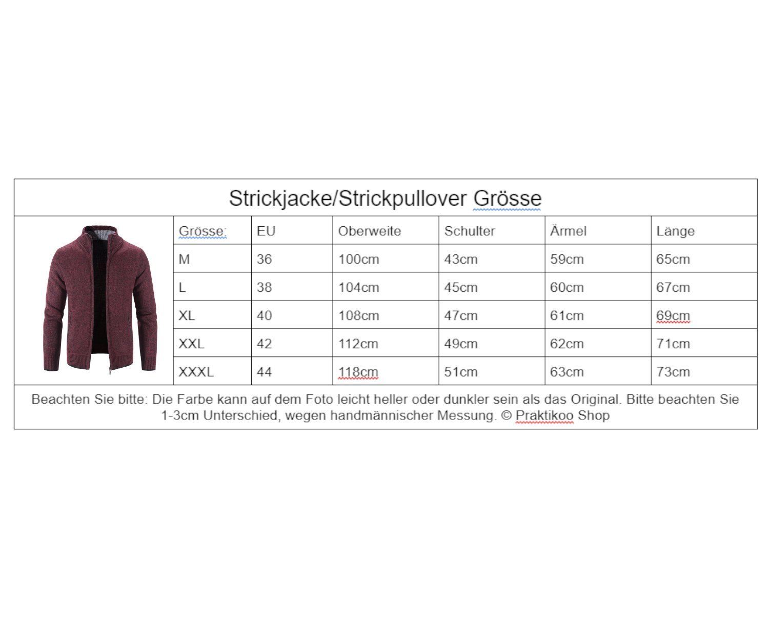 Pullover & Sweatshirts: XL Herren Strickjacke Strickpullover mit Reisverschluss – Neu und originalverpackt aus Hundwil von Mr.Wong 3
