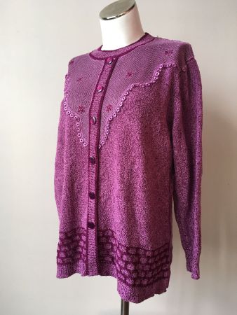 Gilet vintage maille ajourée - taille XL