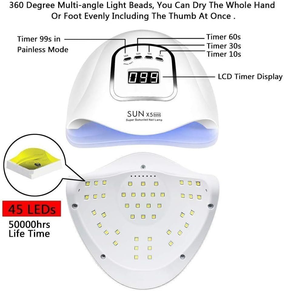 Lampade: Professionelle 150W UV/LED Nagellampe mit Sensor LCD Display – Nuovo e nell'imballaggio originale da Genève venduto da Lotus-18 1