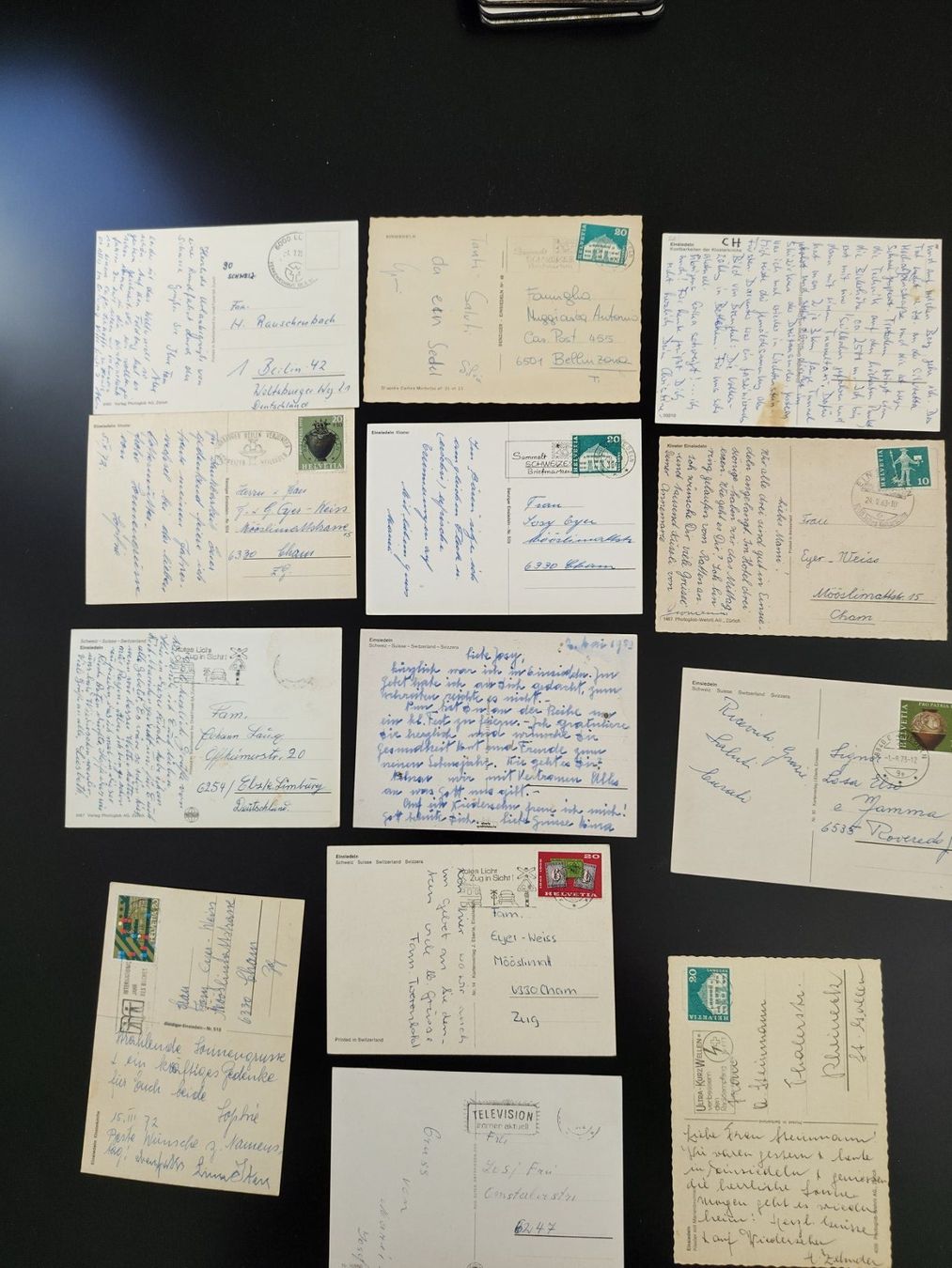 Cartoline postali: 13x Einsiedeln,  mit vielen Sujets ab ca. 1973 – Usato da Ohmstal venduto da Lebensfreude05 2