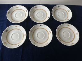 Hutschenreuther Hotel, Germany,6 Stück Untertasse,Top