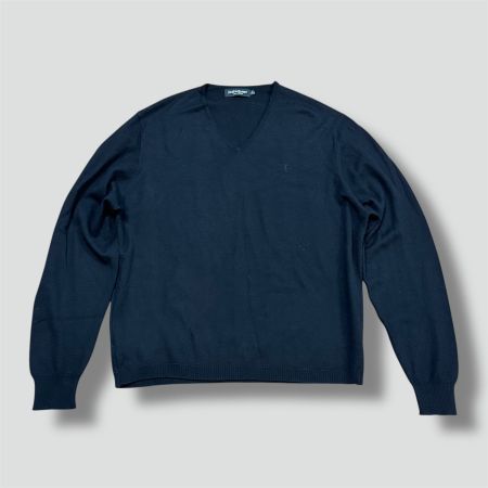 Yves Saint Laurent black on black wool sweatshirt pull 90s