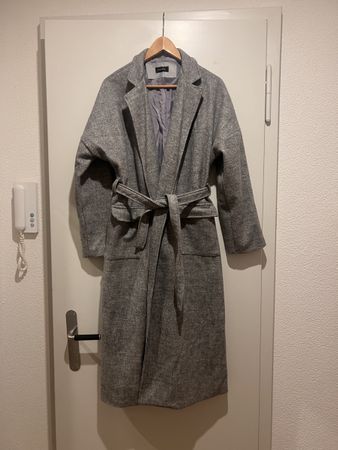 Damenmantel M grau-meliert 
