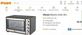 Forno elettrico Ohmex 38 L (disponibile anche con carrello)