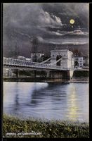 AK Aarau, Ortspartie an der Kettenbrücke bei Vollmond