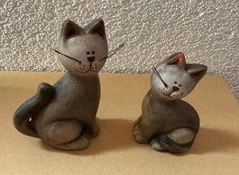 Dekorationen Katzenpaar / Figuren -Skulpturen aus Keramik