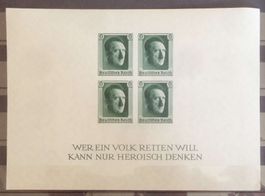 1937: 1. Nationale Briefmarkenausstellung, Block *