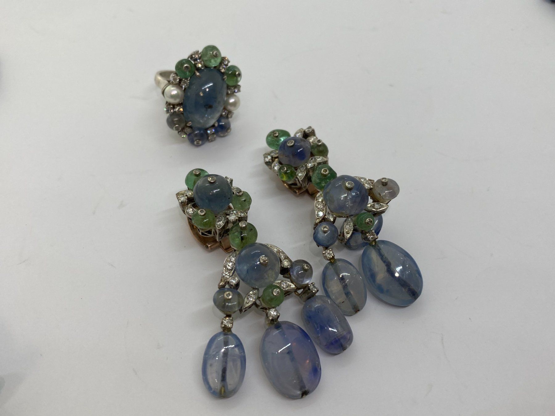Catenine: SET Saphire, Smaragde & Diamanten /i421 – Difettoso da Bern venduto da JMsoehne1987 5