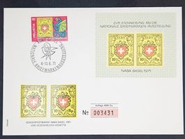 CL08 Enveloppe + Timbre Suisse 1971 / 4000ex
