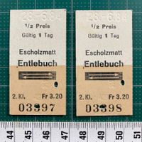 Escholzmatt - Entlebuch, 28.6.1984, zwei entwertete Billette