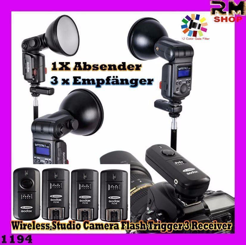 Nikon Flash: Nikon Canon Pentax Wireless Flash Trigger 3-Empfänger – Nuovo e nell'imballaggio originale da Unterägeri venduto da RmOnline