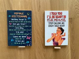 Holzschild Femald Dictionary - Schild Deko Holz