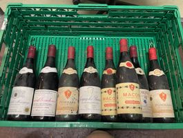 Lot Burgunderweine 8 Flaschen 70/80er Jahre