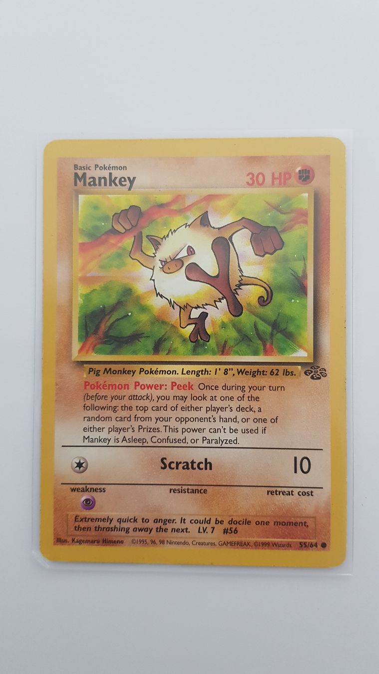 Pokémon Carte collezionabili: Jungle - 55 - Mankey – Usato da Neuchâtel venduto da bilao