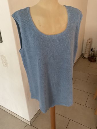 Linen Strick 🧶 Pullover ohne Ärmel XL