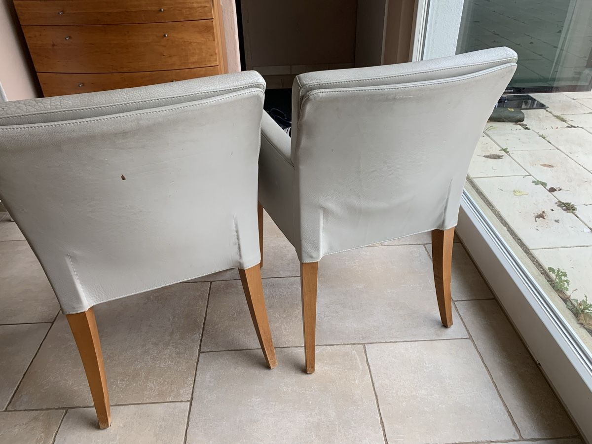 Sedie: 6 ältere beige Leder-Esszimmer-Stühle – Usato da Oberweningen venduto da Bumblebee2 6