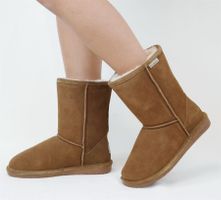 BEARPAW® Wildleder Stiefel suede /Lammfell/ braun /Gr.39