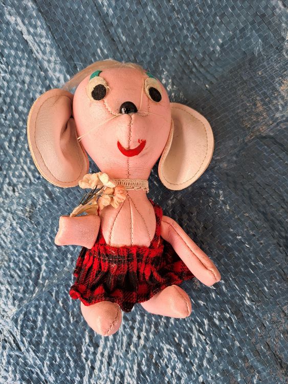 Ancien Jouet à Tirer Âne Peluche - Années 50 - France
