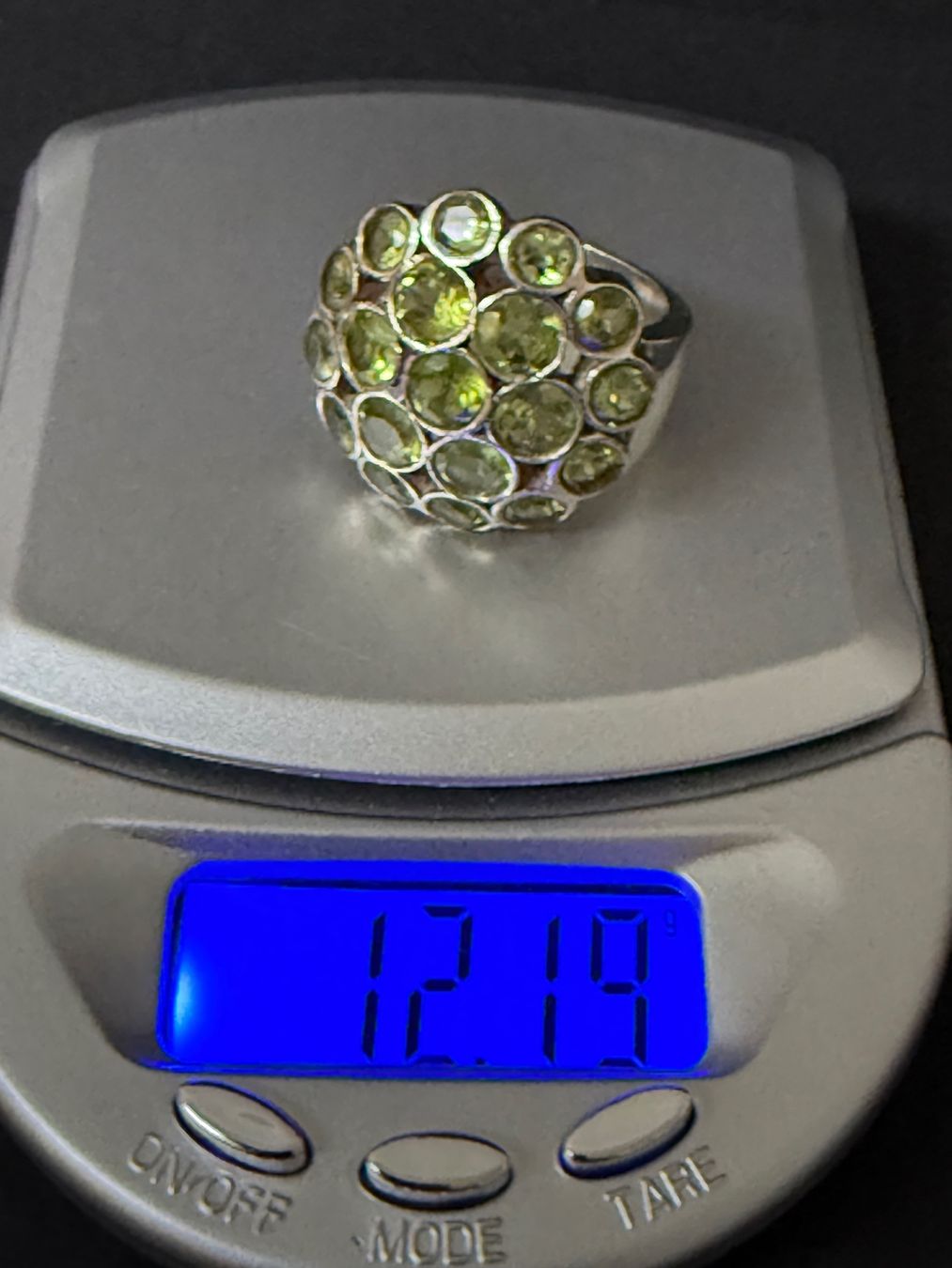Anelli: Silber Ring mit Peridot 800 – Usato da Spiegel b. Bern venduto da Rogger72 1