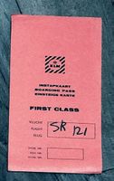 FIRST CLASS SWISSAIR Ticket 1965