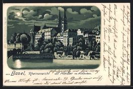 Litho Basel, Teilansicht mit Münster
