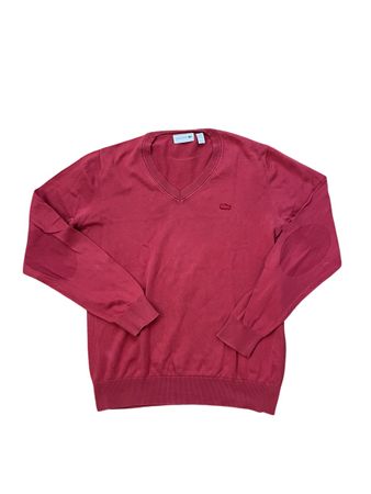 Pull Lacoste bordeaux, taille S, élégant pour l'automne